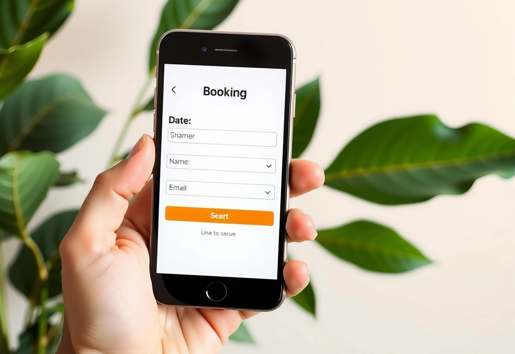 Interface de réservation mobile
